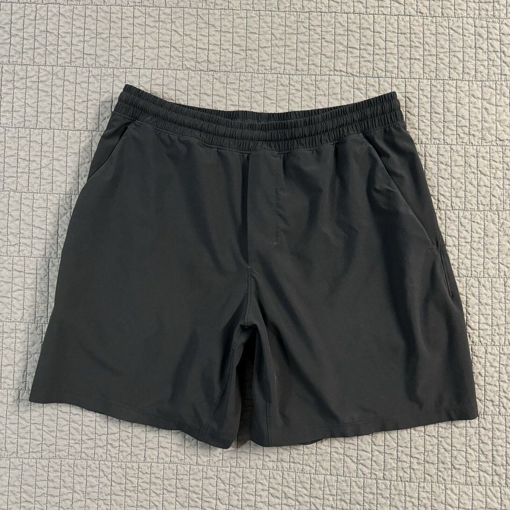 Lululemon Shorts Mens Large Black Pace Breaker Lined 7" Running Gym Workout - Picture 2 of 11